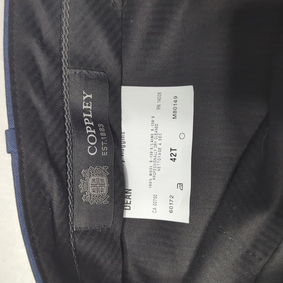 Coppley Reda 1865 Super 130's Wool Dress Pants Mens Size 42T - Picture 5 of 6